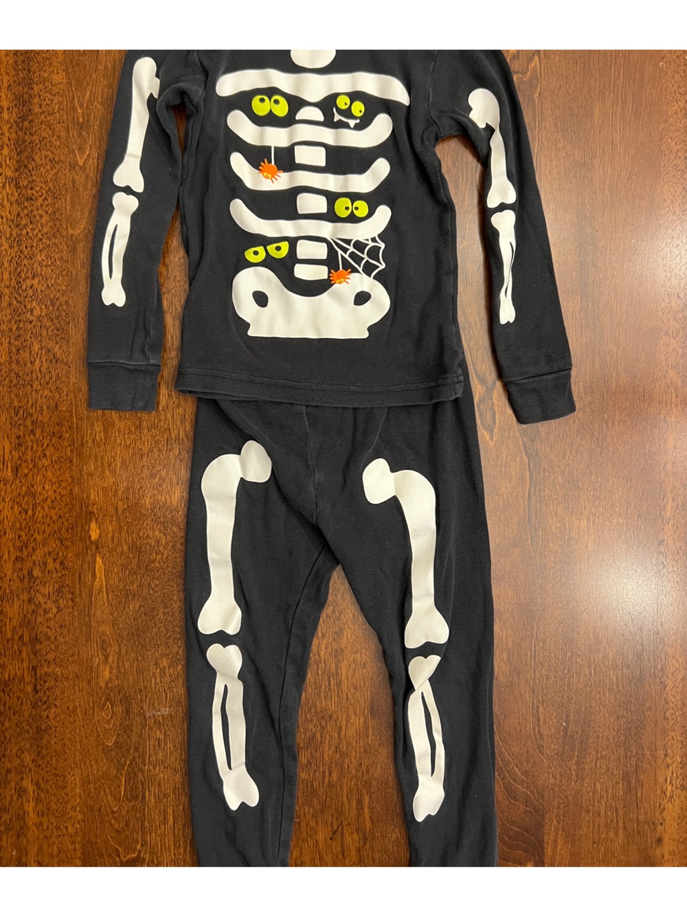 Carter’s Halloween Skeleton 2 Piece Pajama Set Toddler Boy Girl Size 4T